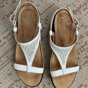 Revere Santa Fe Leather Sandals Coconut White Size 42M/US 11M